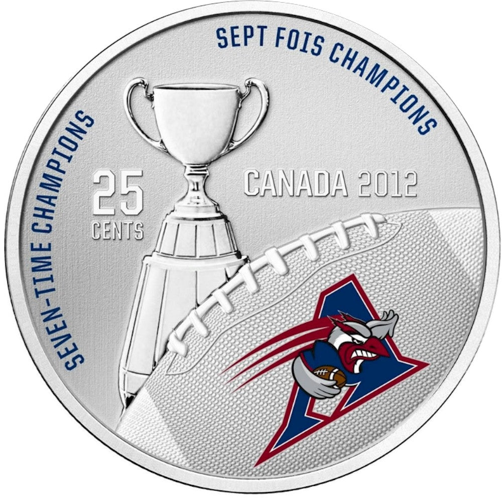 2012 Canada 25-cent Montreal Alouettes CFL - Coin and Stamp Set