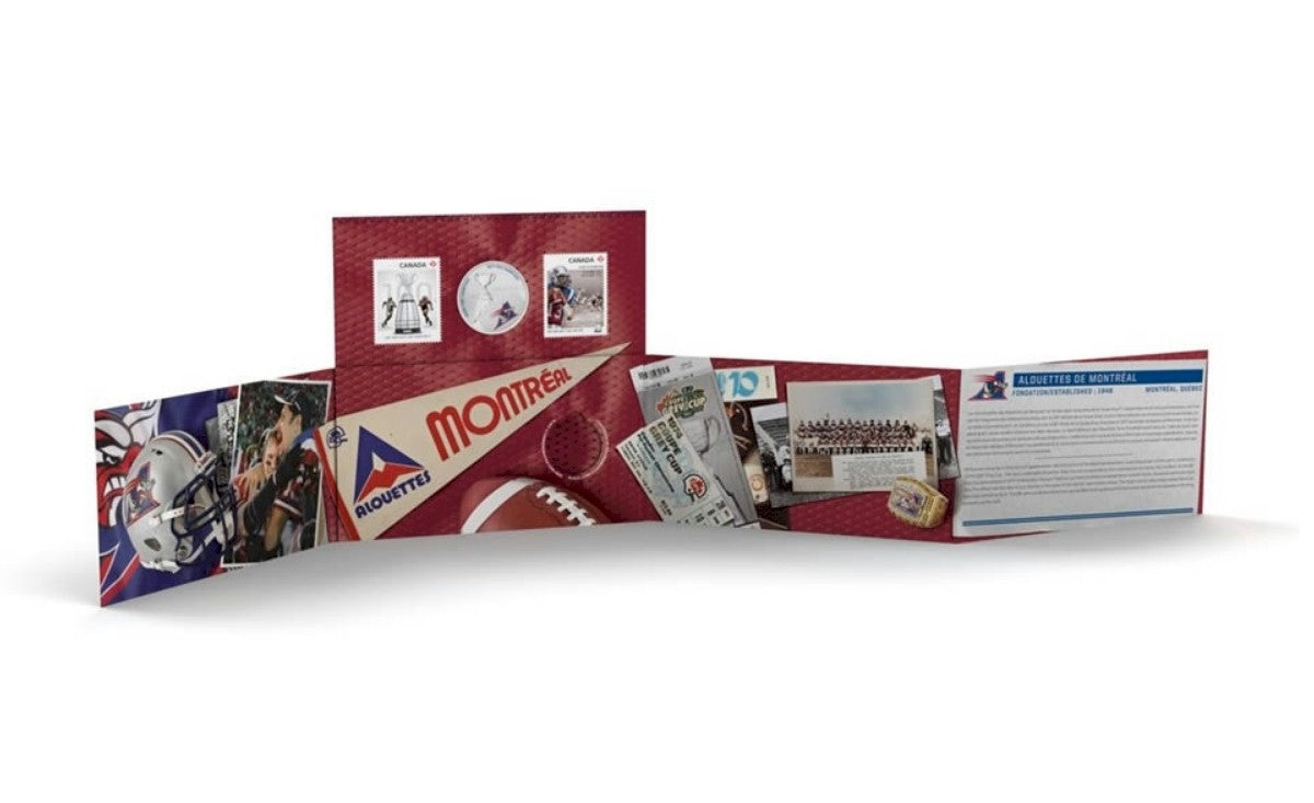 2012 Canada 25-cent Montreal Alouettes CFL - Coin and Stamp Set