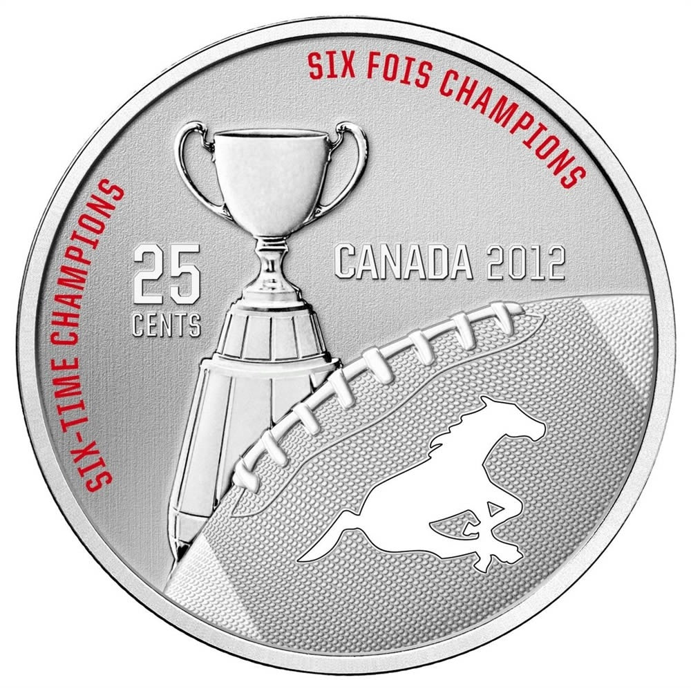 2012 Canada 25-cent Calgary Stampeders CFL - Coin and Stamp Set.