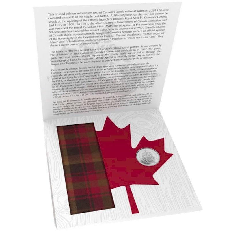 2013 Canada 50-cent The Maple Leaf Tartan with Tartan Swatch