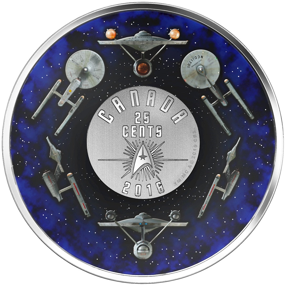 2016 Canada 25-cent Star Trek Enterprise Coin & Stamp Set