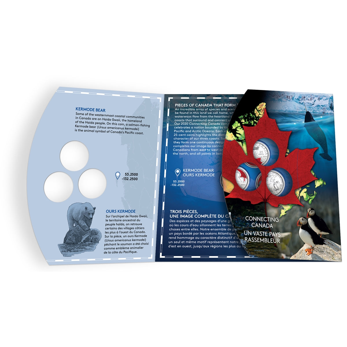 2020 Canada 25-cent Connecting Canada 3-coin Set