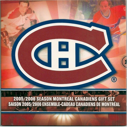 2006 Canada Montreal Canadiens NHL Coin Set with Colourized 25-Cents.