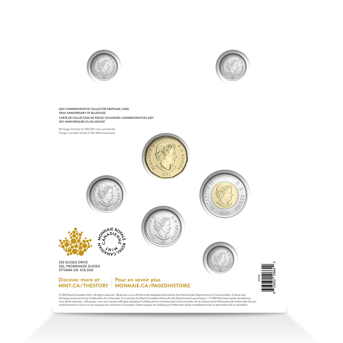 2021 Canada 100th Anniversary of the Bluenose Keepsake Set