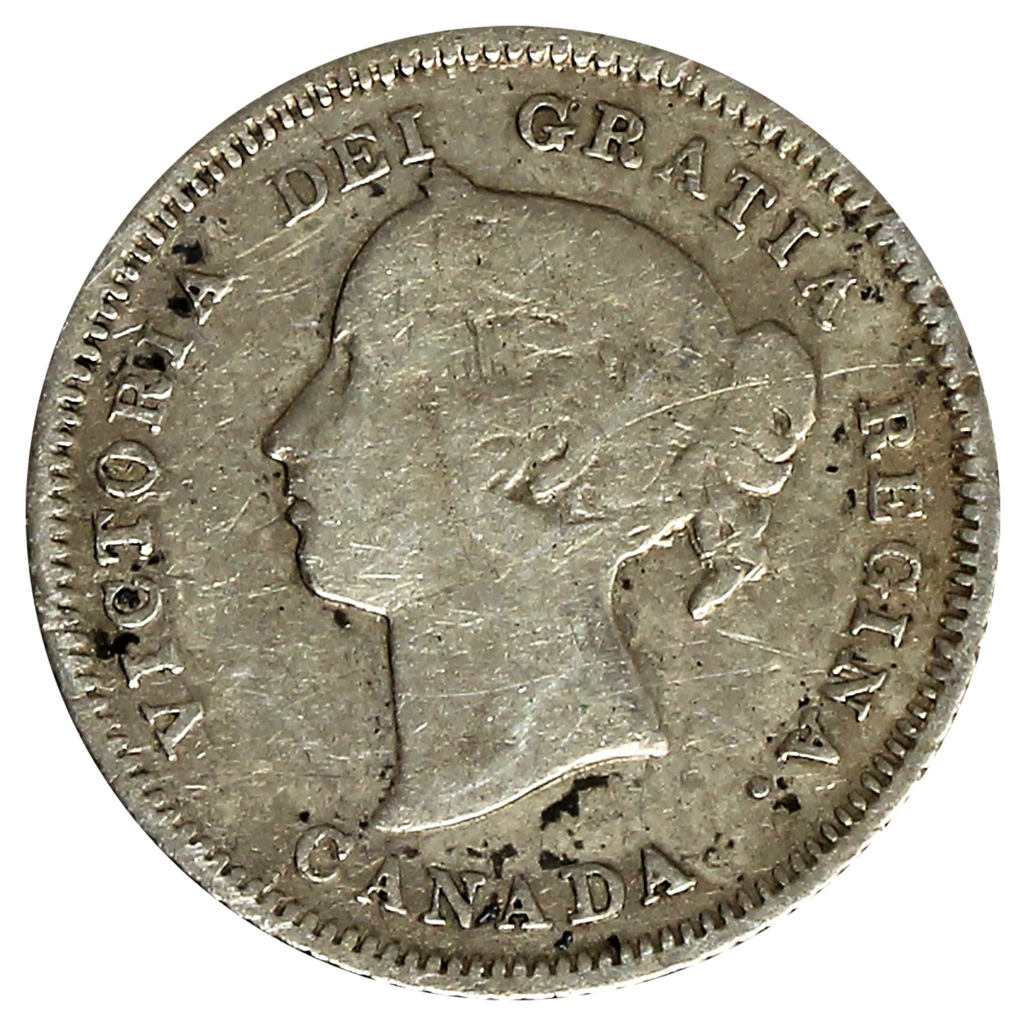 1883H Canada 5-cents VG-F (VG10) (Scratched)
