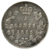 1885 Large 5 Canada 5-cents Fine (F12) Scratched, marks, or impaired