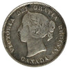 1885 Large 5 Canada 5-cents Fine (F12) Scratched, marks, or impaired