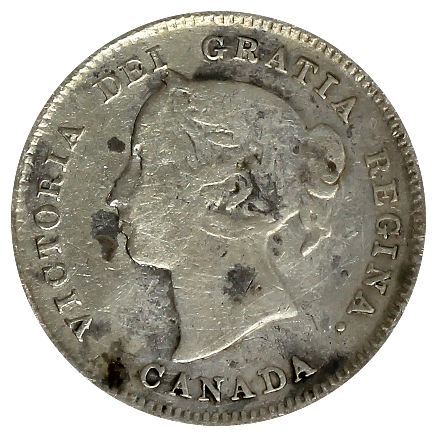 1888 Canada 5-cents Fine (F12) (Impaired)