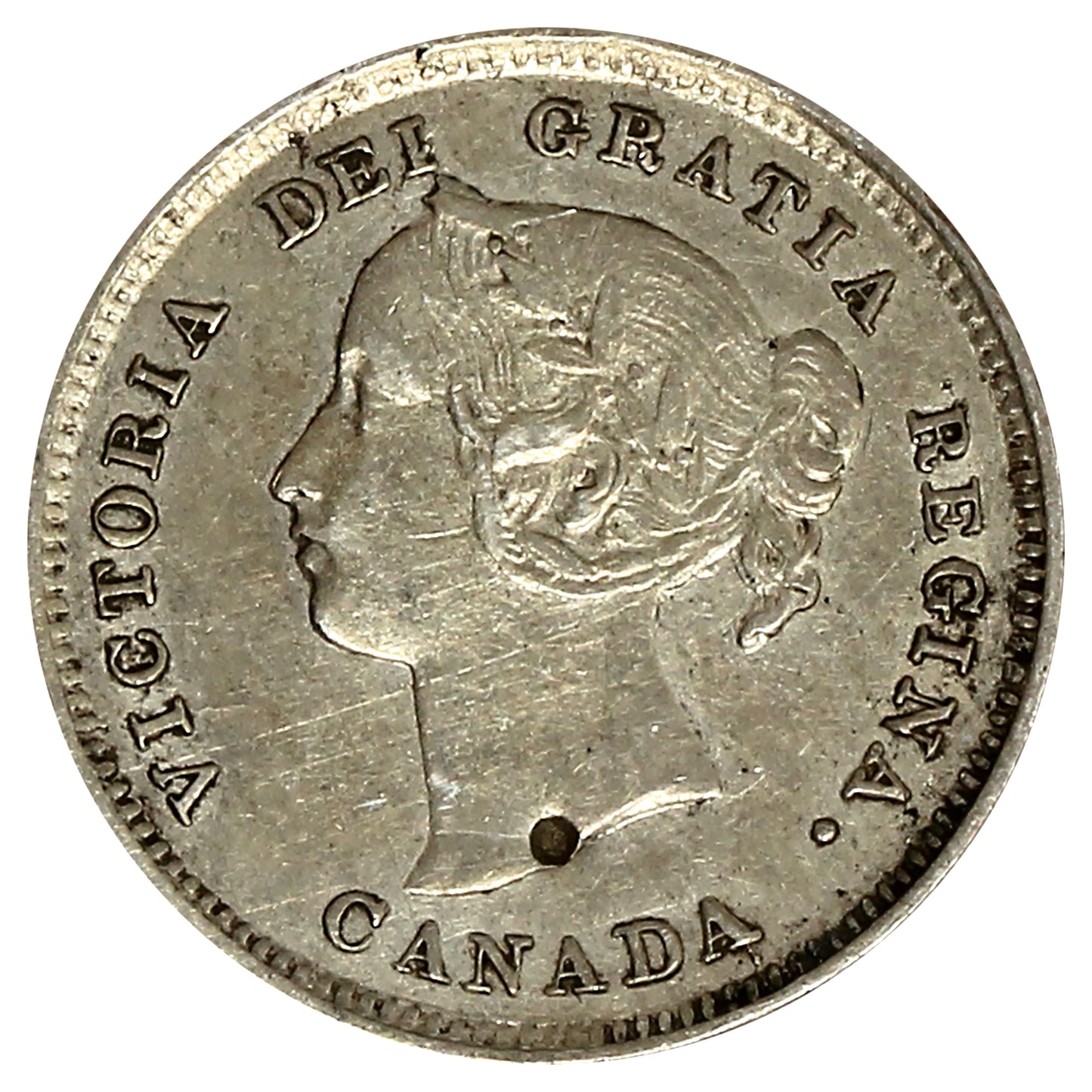 1892 Canada 5-cents Extra Fine (EF40) (Marks)