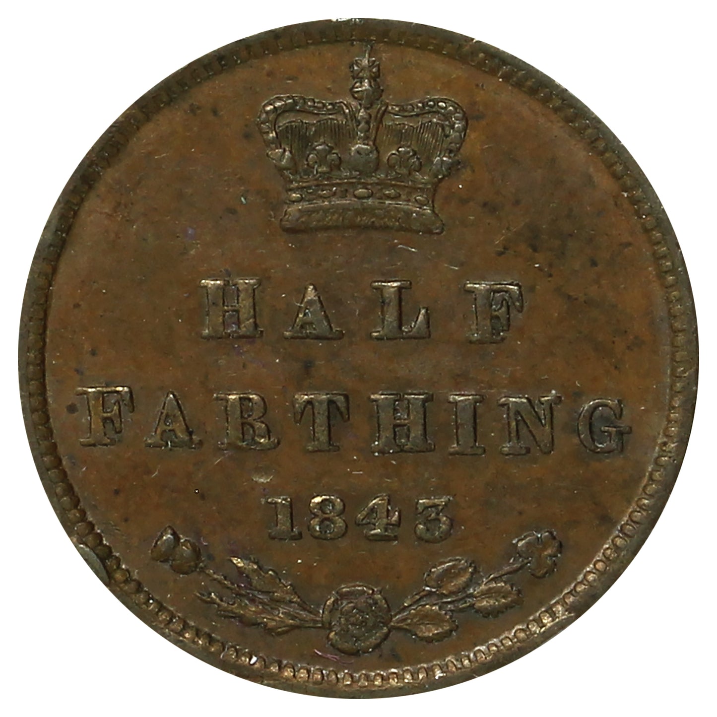 Great Britain 1843 Victoria Half Farthing VF-EF (VF30)