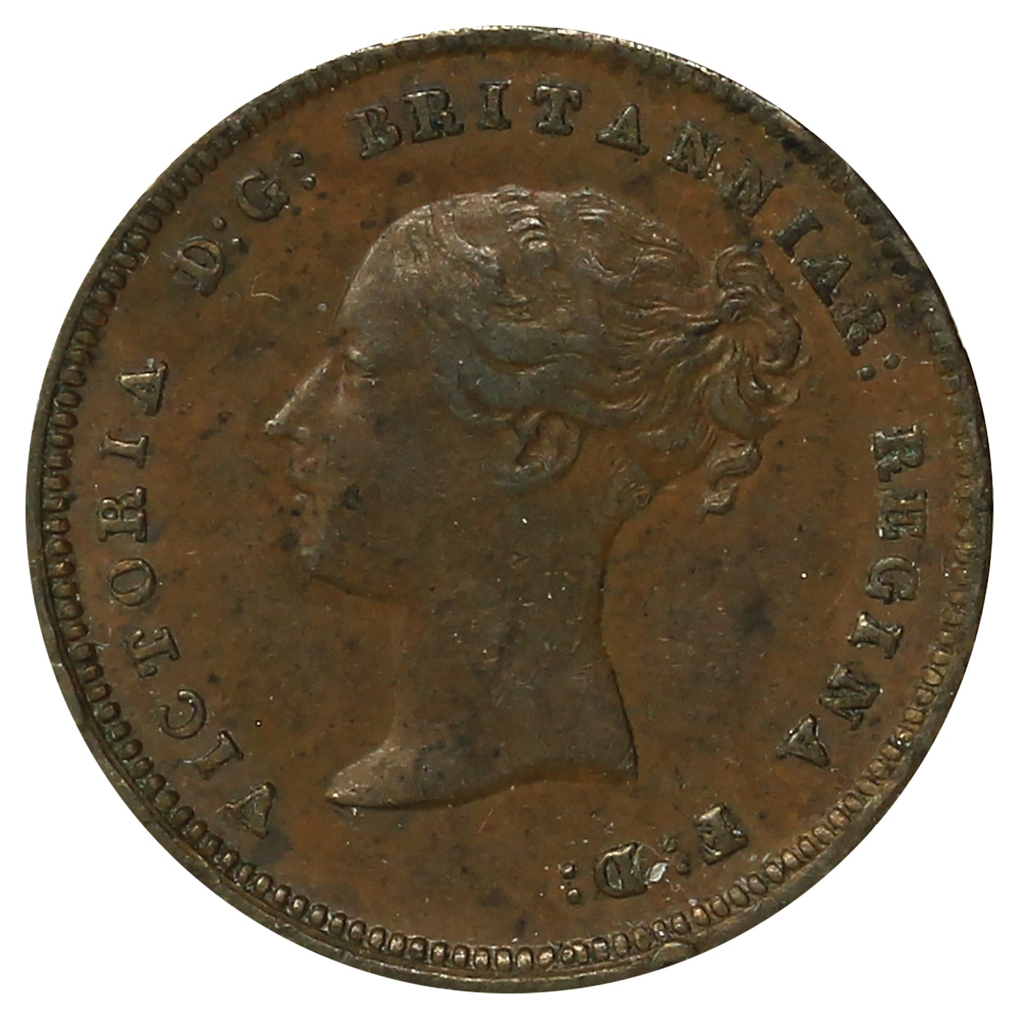 Great Britain 1843 Victoria Half Farthing VF-EF (VF30)