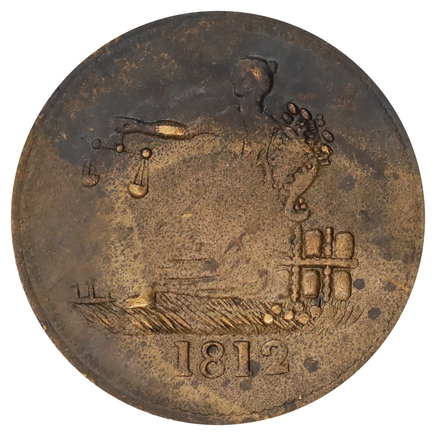 LC-48-1 1812 Lower Canada Tiffin Token Uncirculated (MS60) (Scratched)