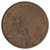 PC-3 1852 Province of Canada Quebec Bank Half Penny Token AU-UNC (AU55) (Impaired)