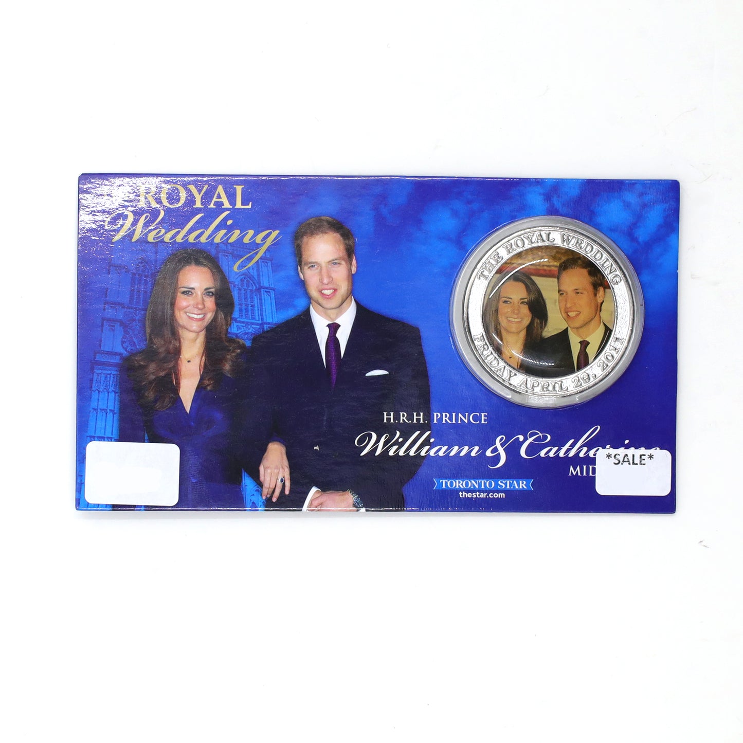 2011 Toronto Star Royal Wedding of Prince William & Catherine Middleton Token in Card