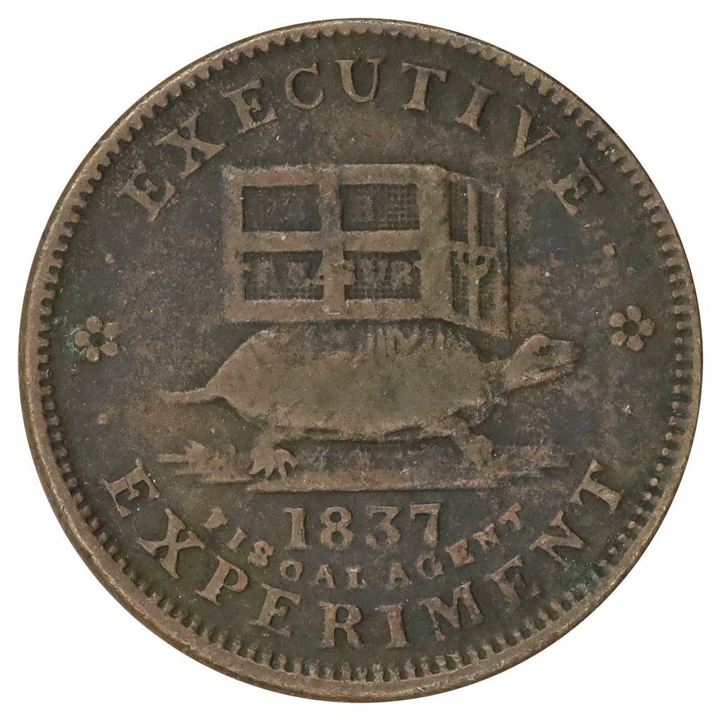 1837 USA Illustrious Predecessor Hard Times Token