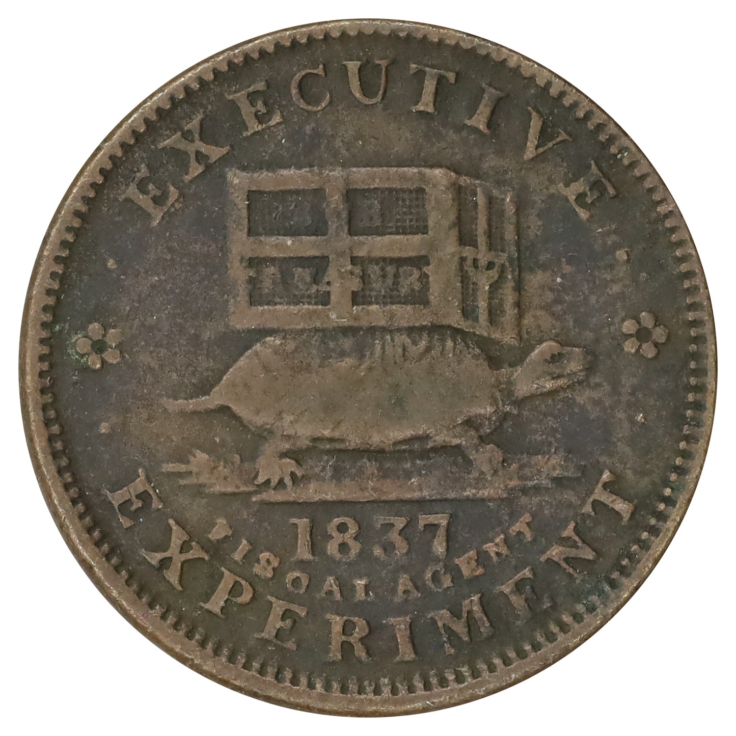 1837 USA Illustrious Predecessor Hard Times Token