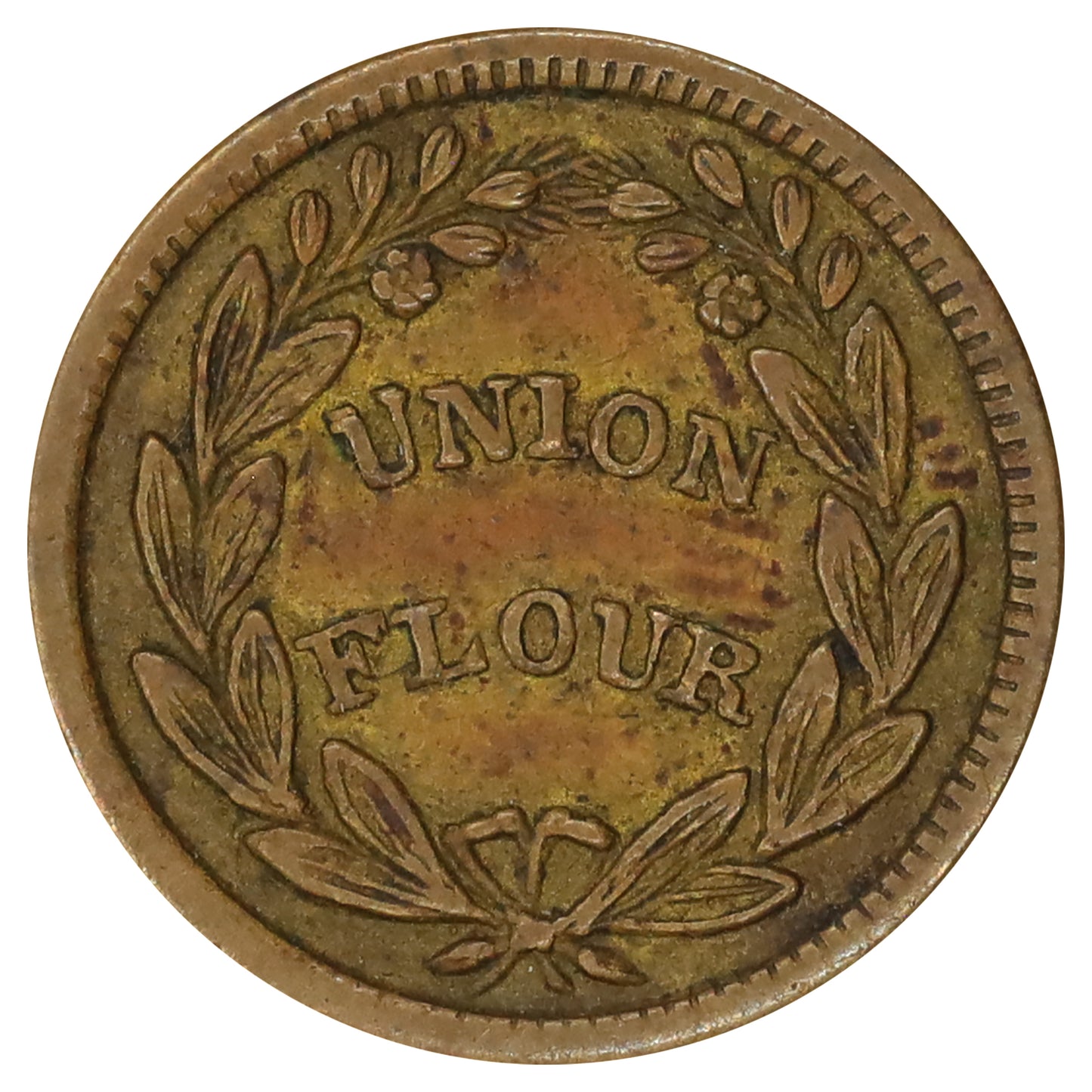 1861-1864 USA D.L. Wing & Co. Union Flour Civil War Token, Albany, NY