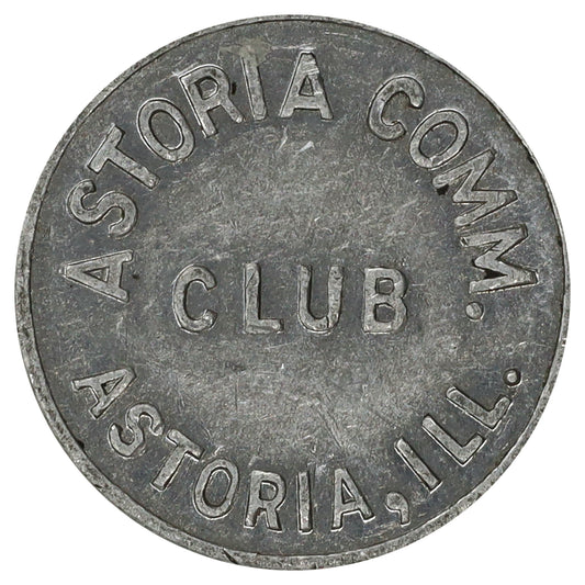 USA Astoria Community Club, Astoria, Illinois 1/4-cent Trade Token