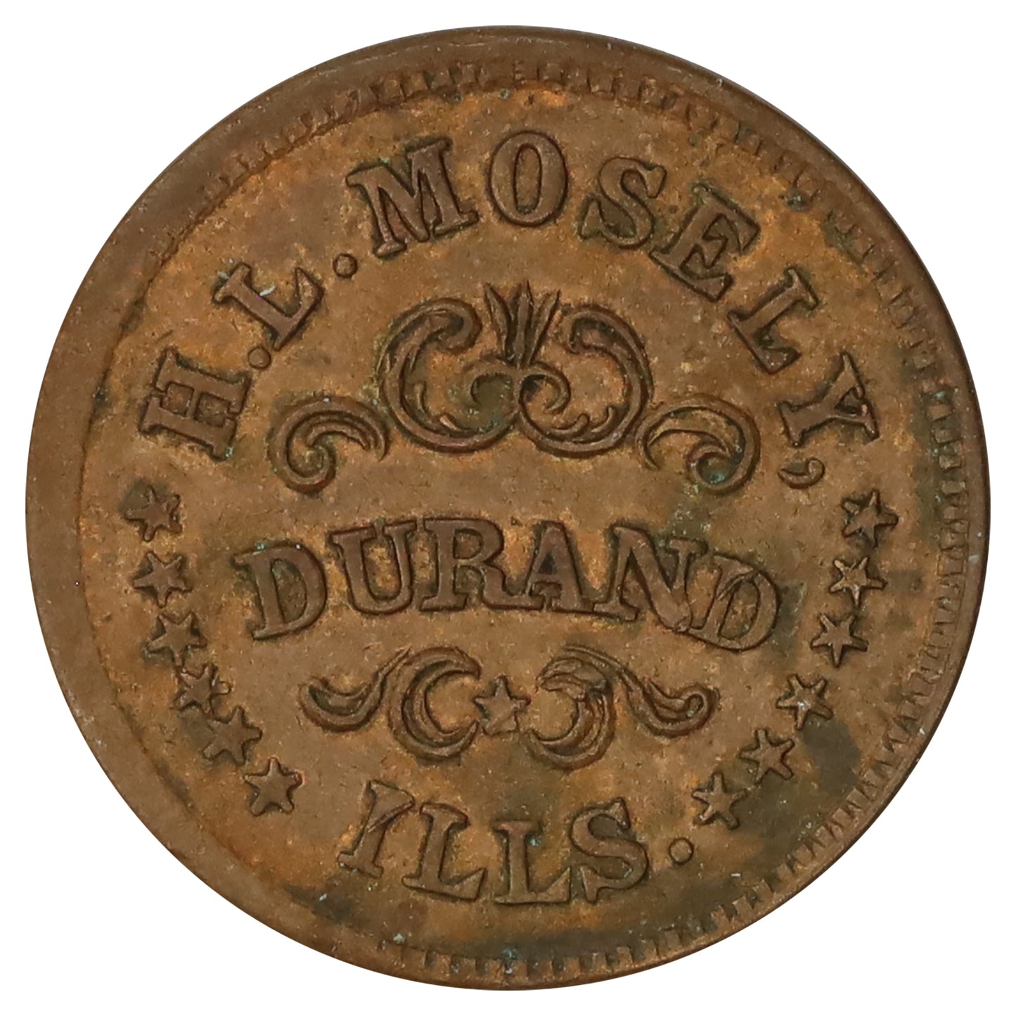 1861 USA H.L. Mosely Durand, Illinois Token Almost Uncirculated (AU50)