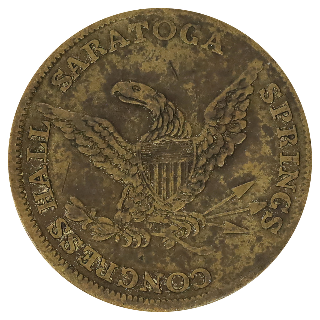 1850 USA W.R. Brown Saratoga Springs, New York Merchant Token
