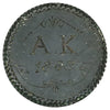 Love Token on Great Britain 1888 Sixpence: Initials AK