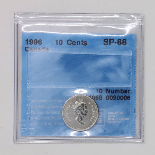 1996 Canada 10-cents CCCS Certified SP68
