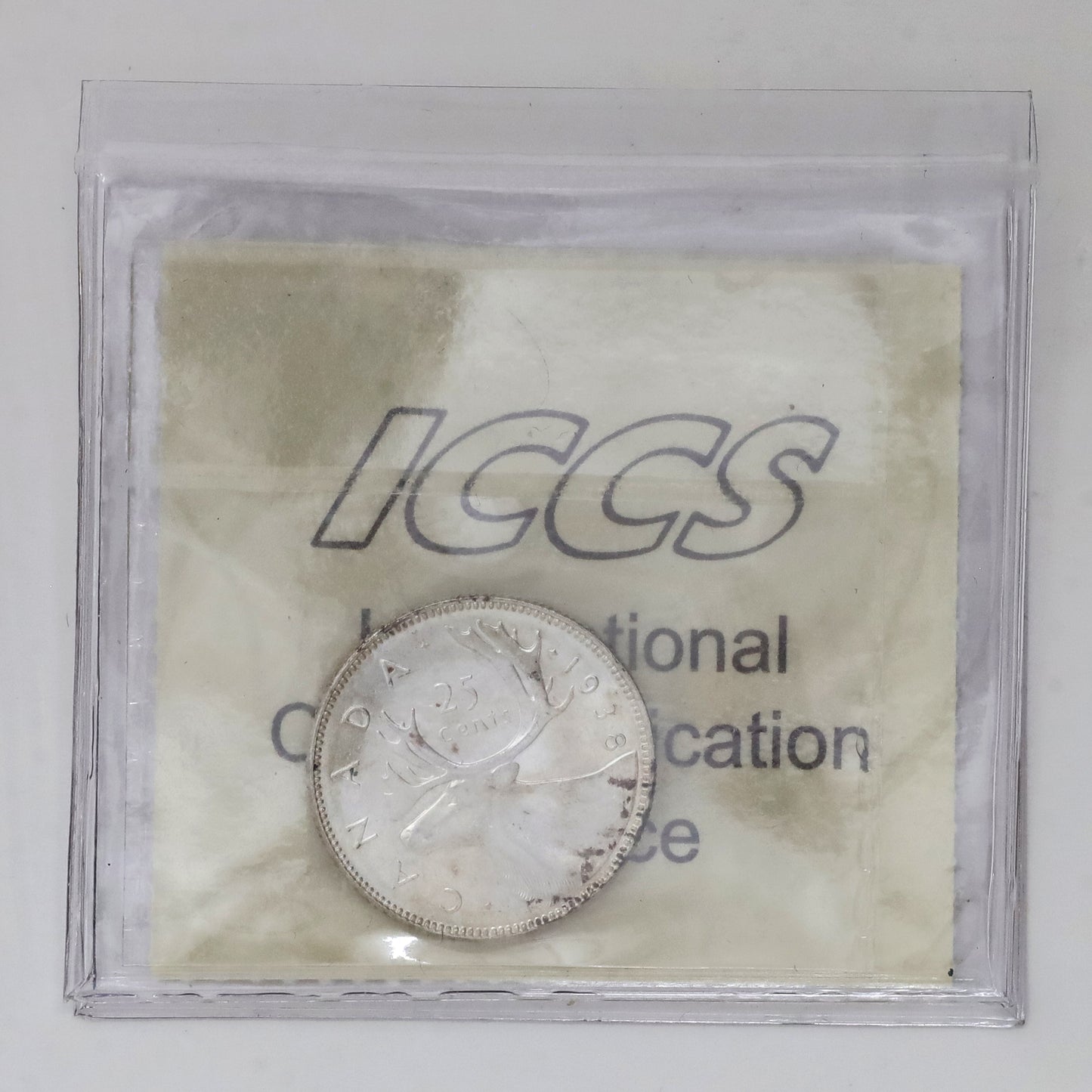 1938 Canada 25-cents ICCS Certified MS64 (Toned)