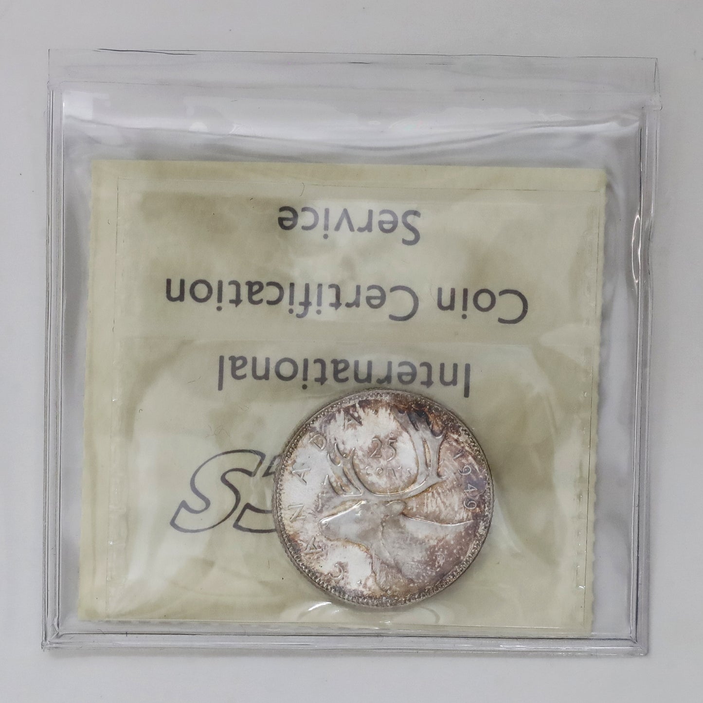 1949 Canada 25-cents ICCS Certified MS64 (Toned)