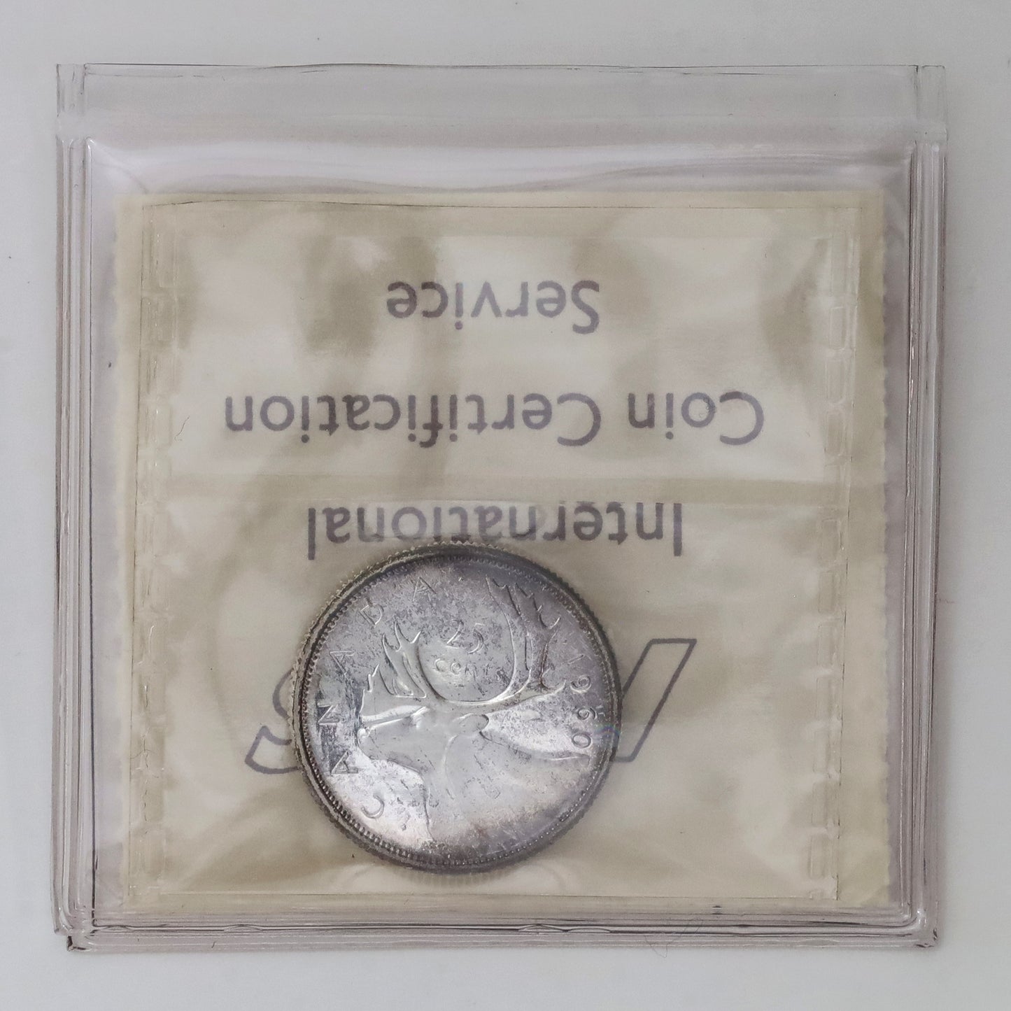 1960 Canada 25-cents ICCS Certified PL66 Heavy Cameo (Toned)