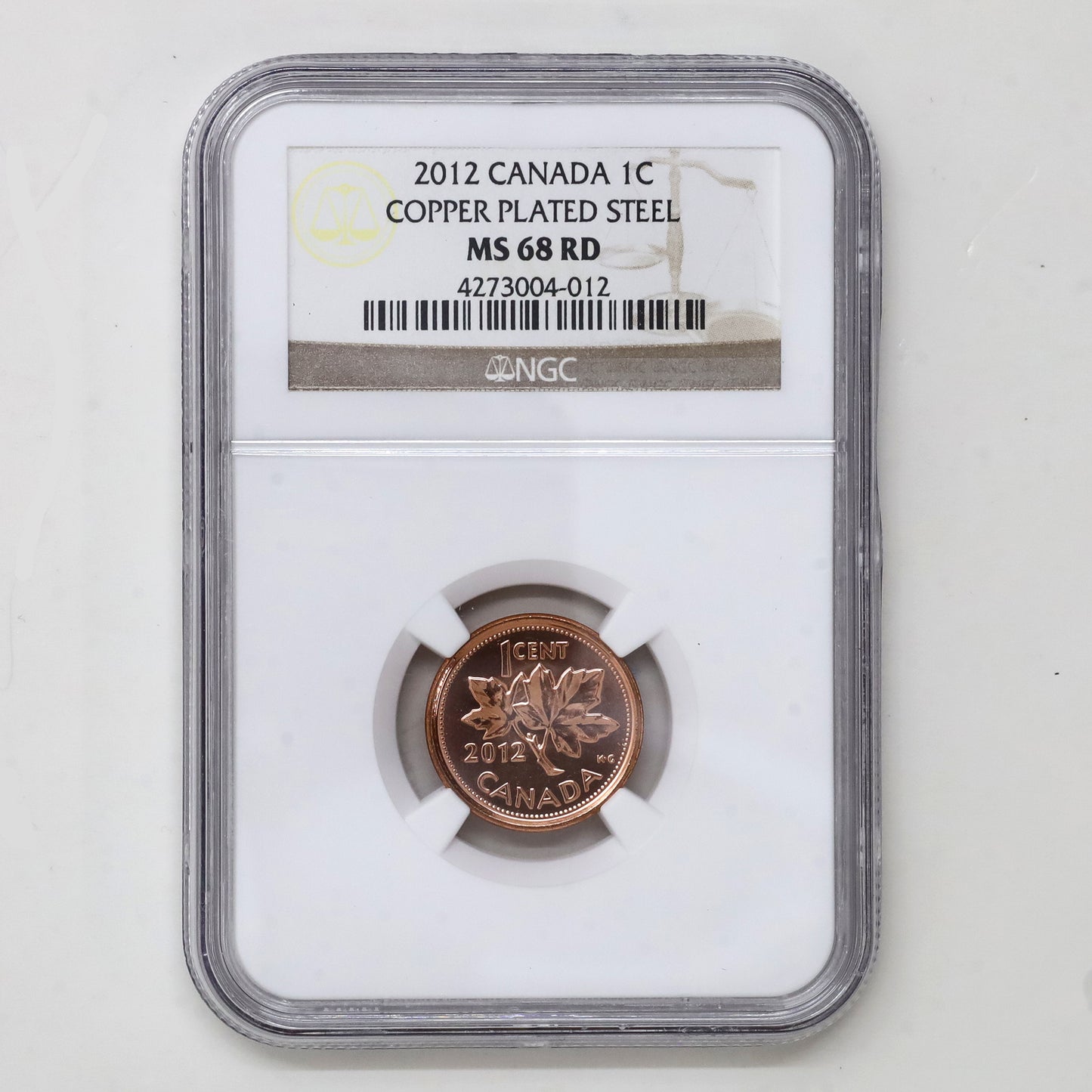 2012 Canada 1-cent NGC Certified MS68 Red