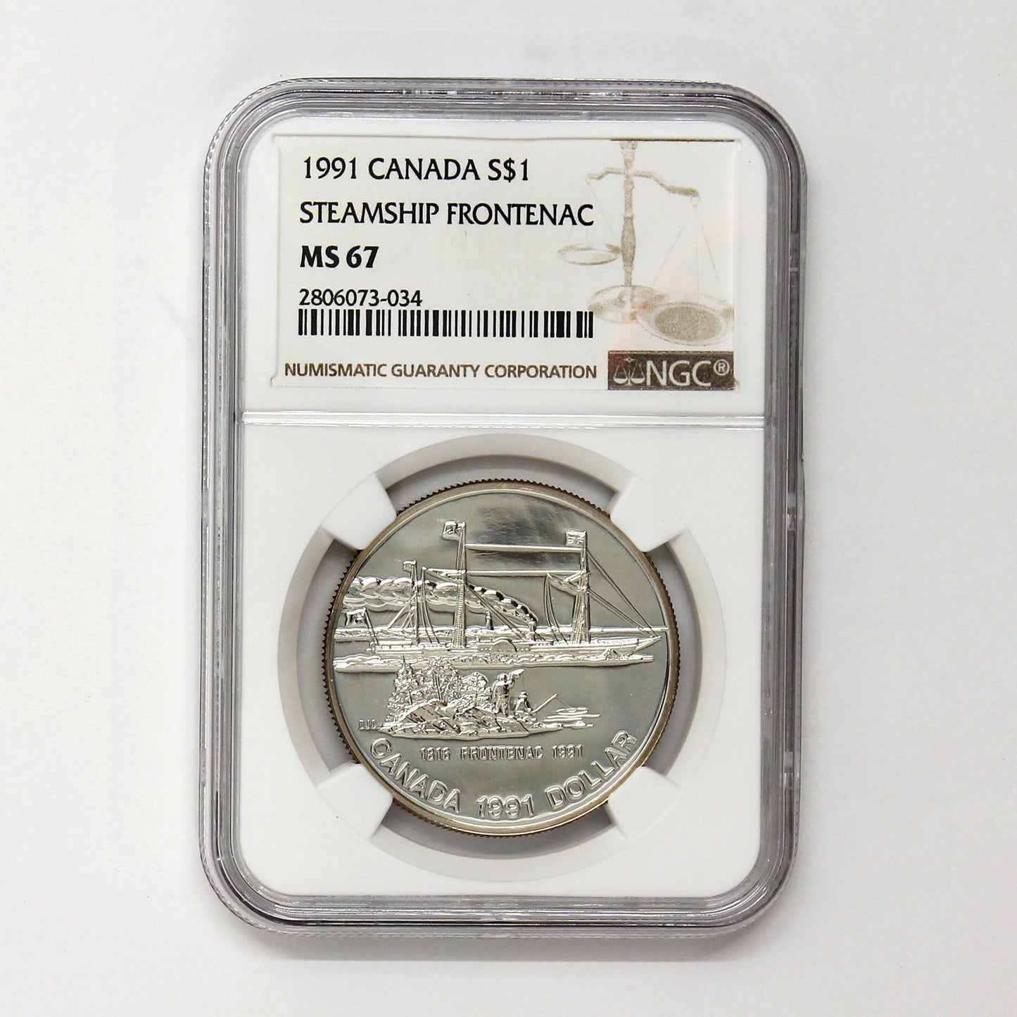 1991 Canada 175th Ann. of the Frontenac Proof .50 Silver Dollar NGC Cert. PF68 Ult. Cameo