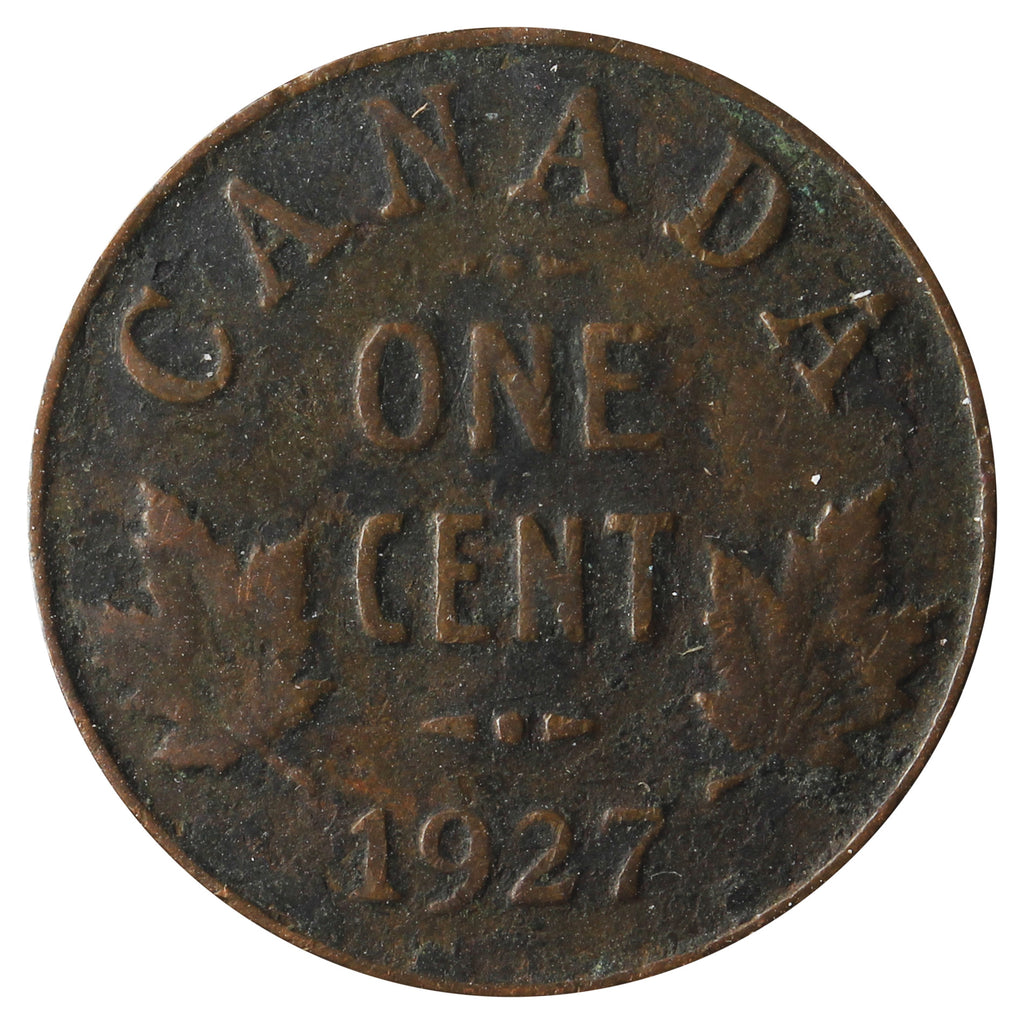 1927 Canada 1-Cent Fine (F12) Scratched, cleaned, or impaired