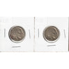 Pair of 1936 & 1937 USA Nickels (Indian Head/Buffalo Design), 2Pcs