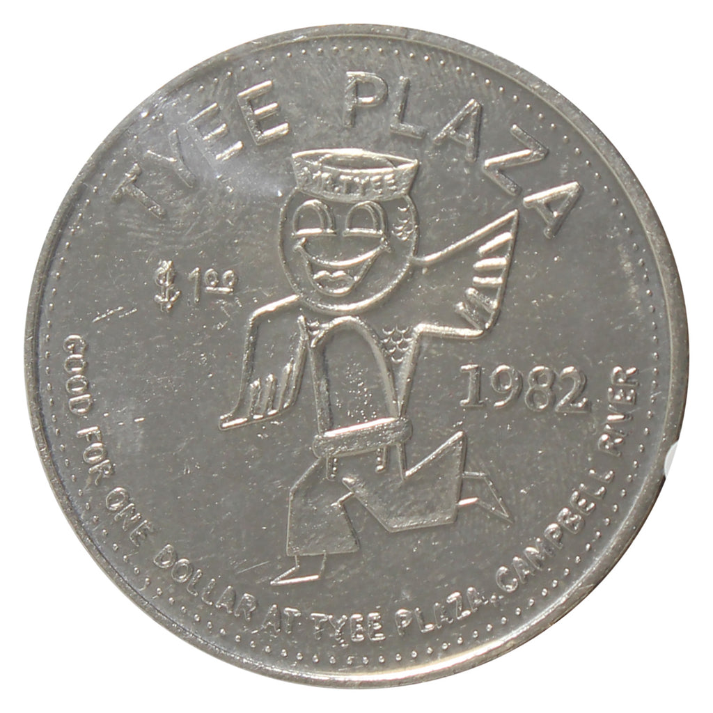 1982 Tyee Plaza, Campbell River, British Columbia, Trade Dollar