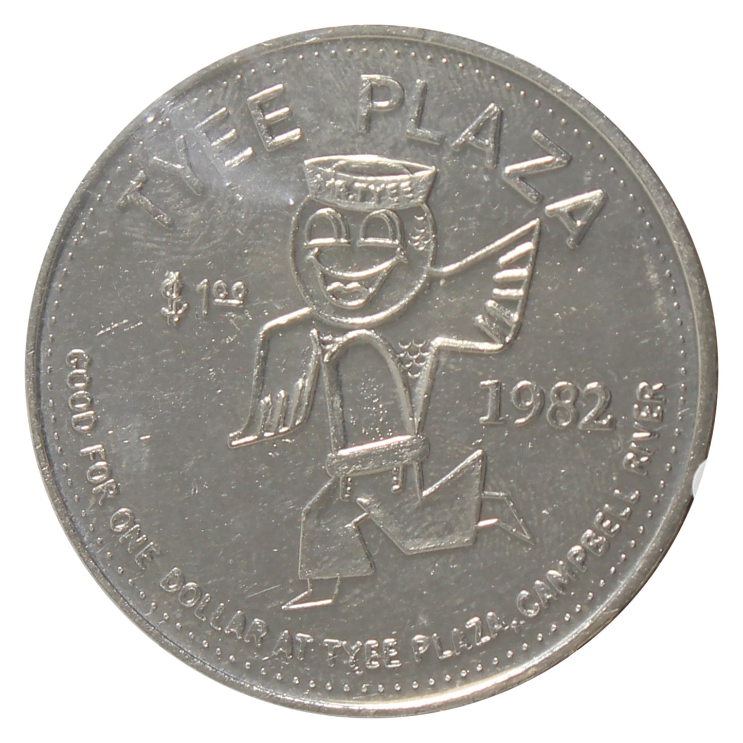 1982 Tyee Plaza, Campbell River, British Columbia, Trade Dollar