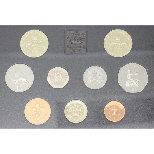 Great Britain 1989 9-Coin Proof Set (Case a bit scuffed)