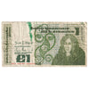 Ireland 1982-1987 1 Pound Note, E138, VF (Impaired)