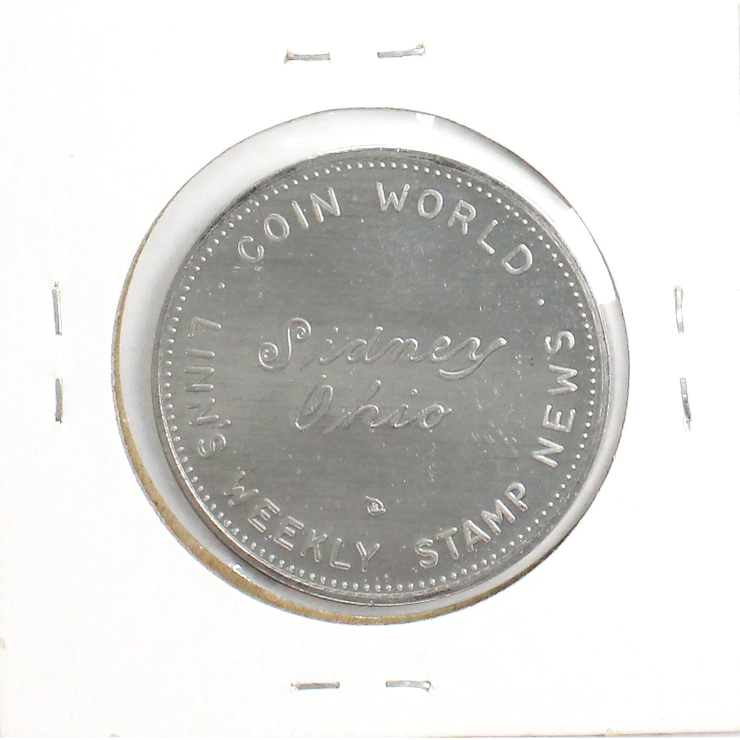 1973 Torex Coin World Sydney Ohio Medallion