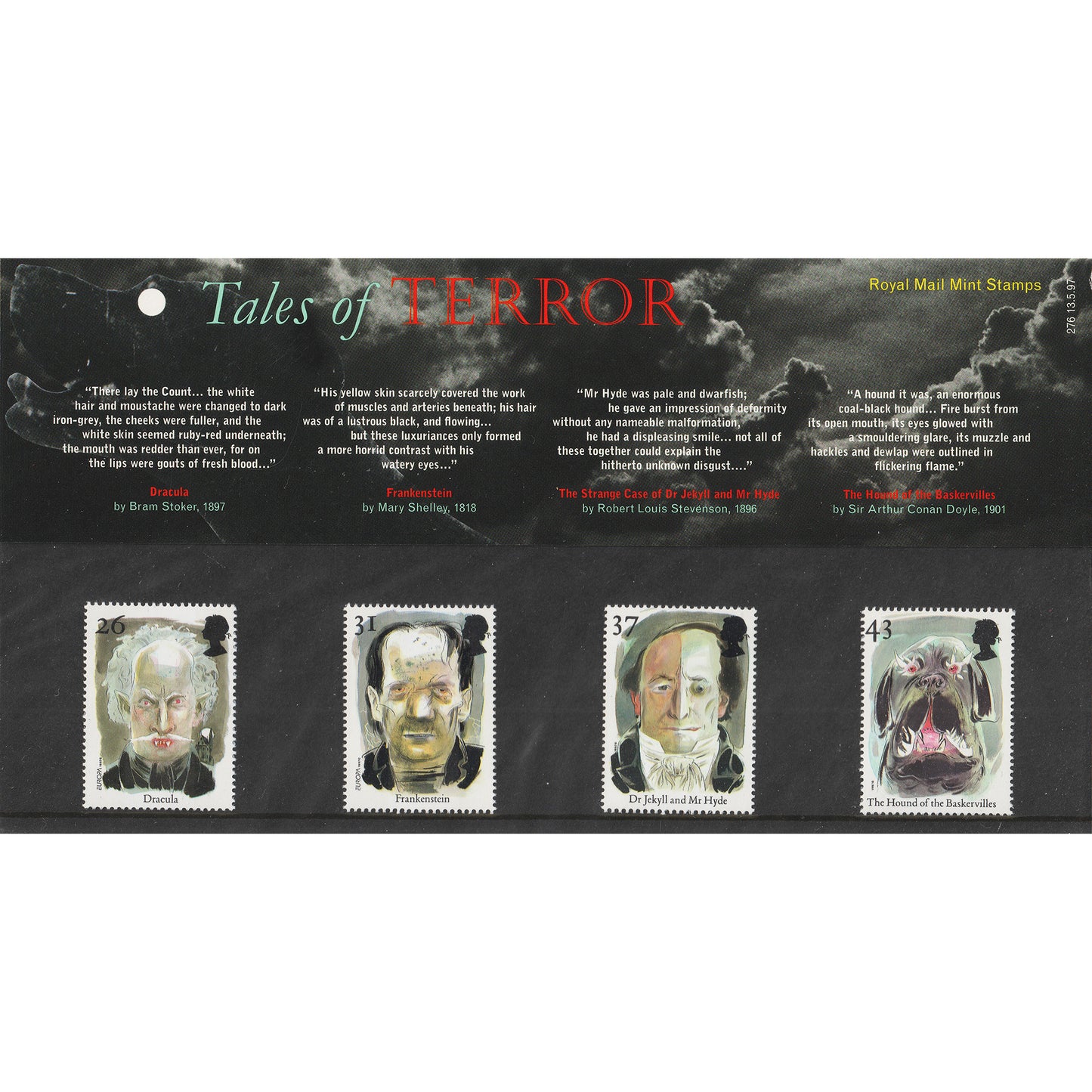 Lot of 5x 1997 Great Britain Assorted Uncancelled Stamp Sets, 5Pcs