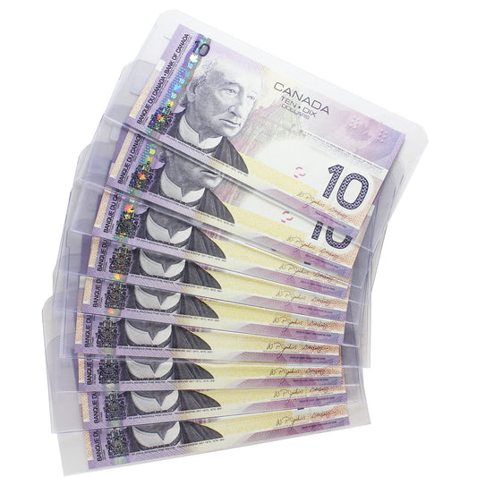 Lot of 9x 2001 & 2005 Canada $10 Notes, K-D or J-D, CUNC or GUNC, 9Pcs