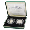 Great Britain 1997 50p Sterling Silver Proof 2-coin Set (Light toning)