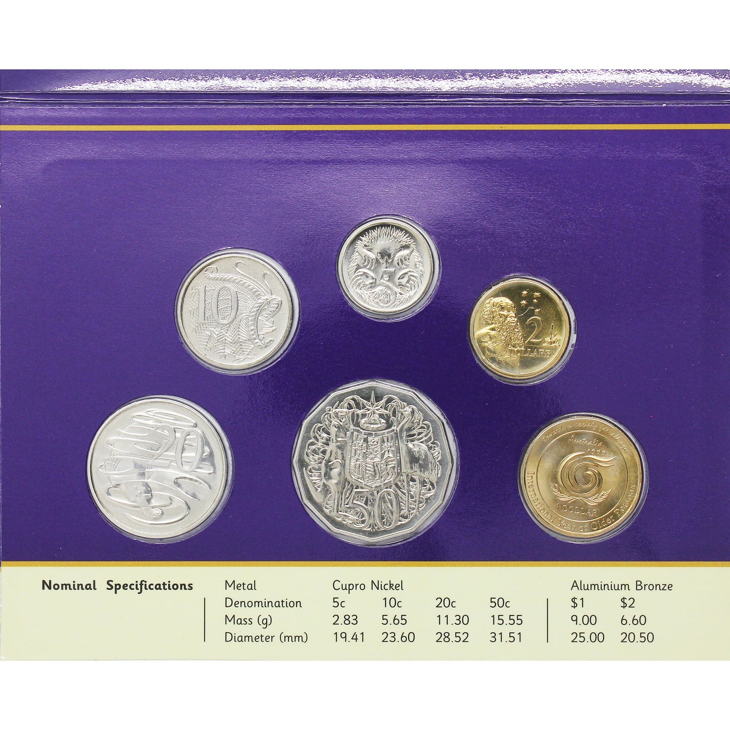 Australia 1999 International Year of Older Persons Uncirculated Set