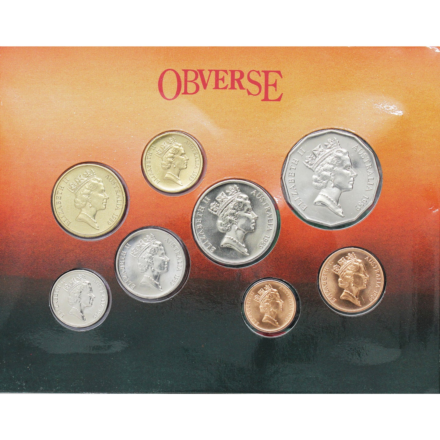 Australia 1989 8-coin Uncirculated Set (Some wear on packaging)