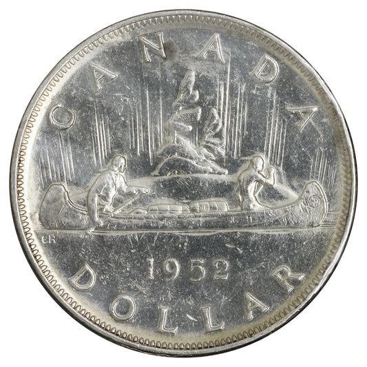 1952 Canada Dollar Extra Fine (EF-40) Scratched