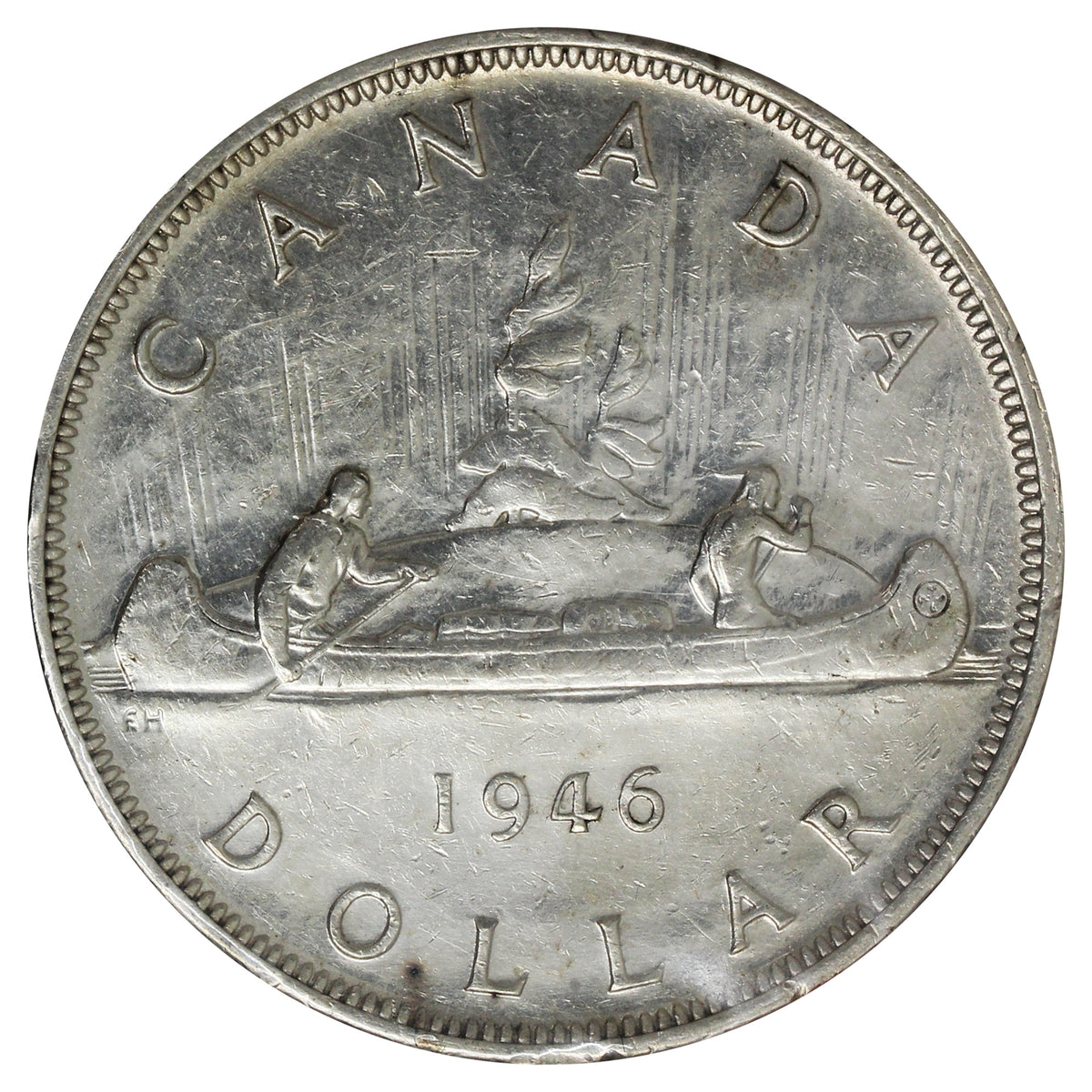 1946 Canada Dollar VF-EF (VF30) Scratched, cleaned, or impaired