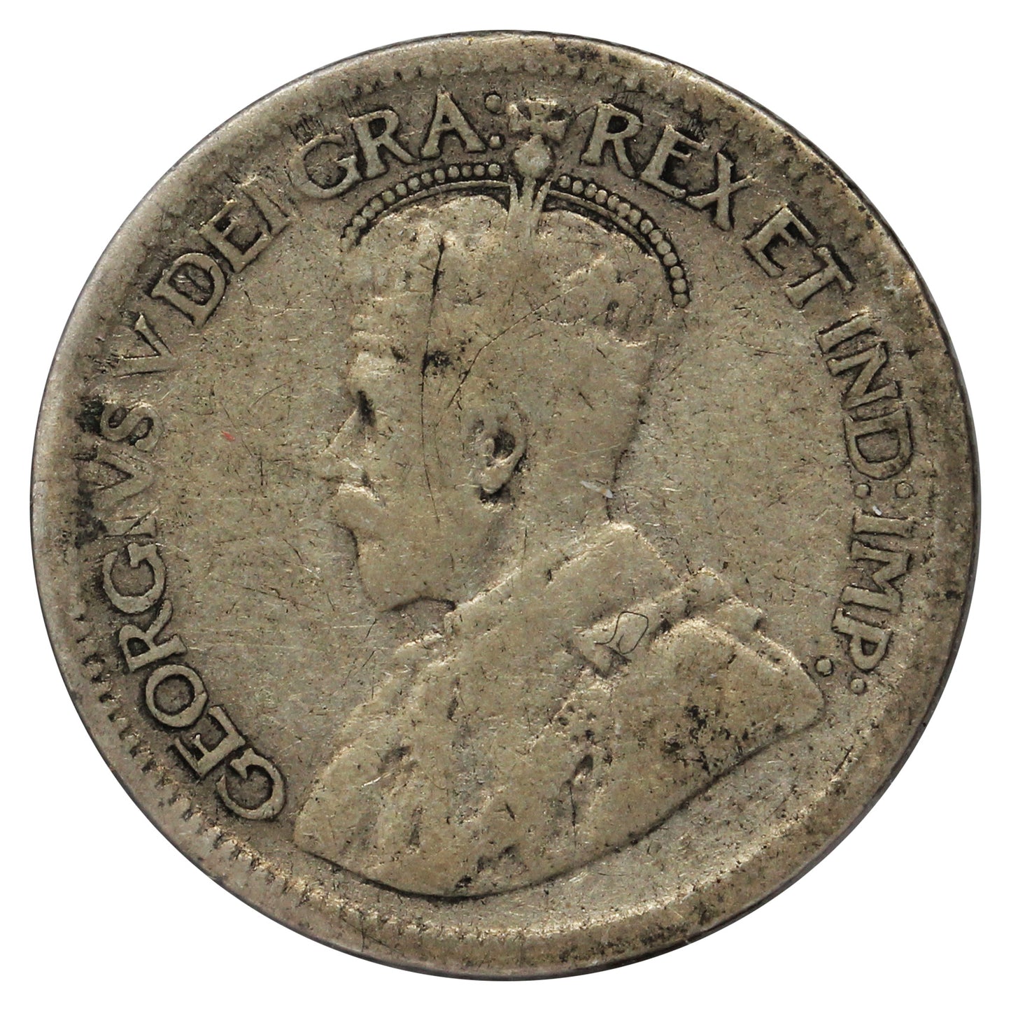 1934 Canada 10-cents G-VG (G6) Scratched, Cleaned, or impaired