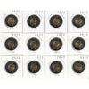 Lot of 12x 2022 Black Ring Canada Two Dollars, 12Pcs