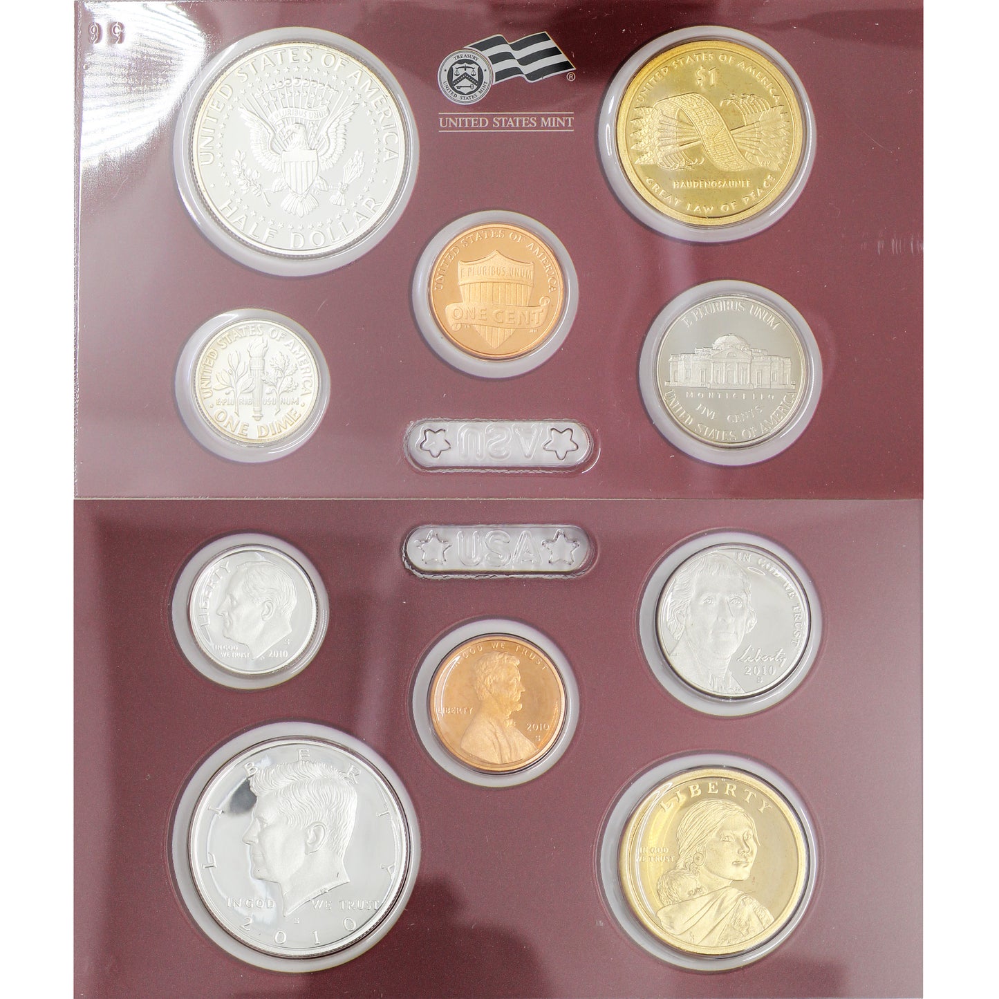 2010 S USA Silver Proof Set (Light issues)