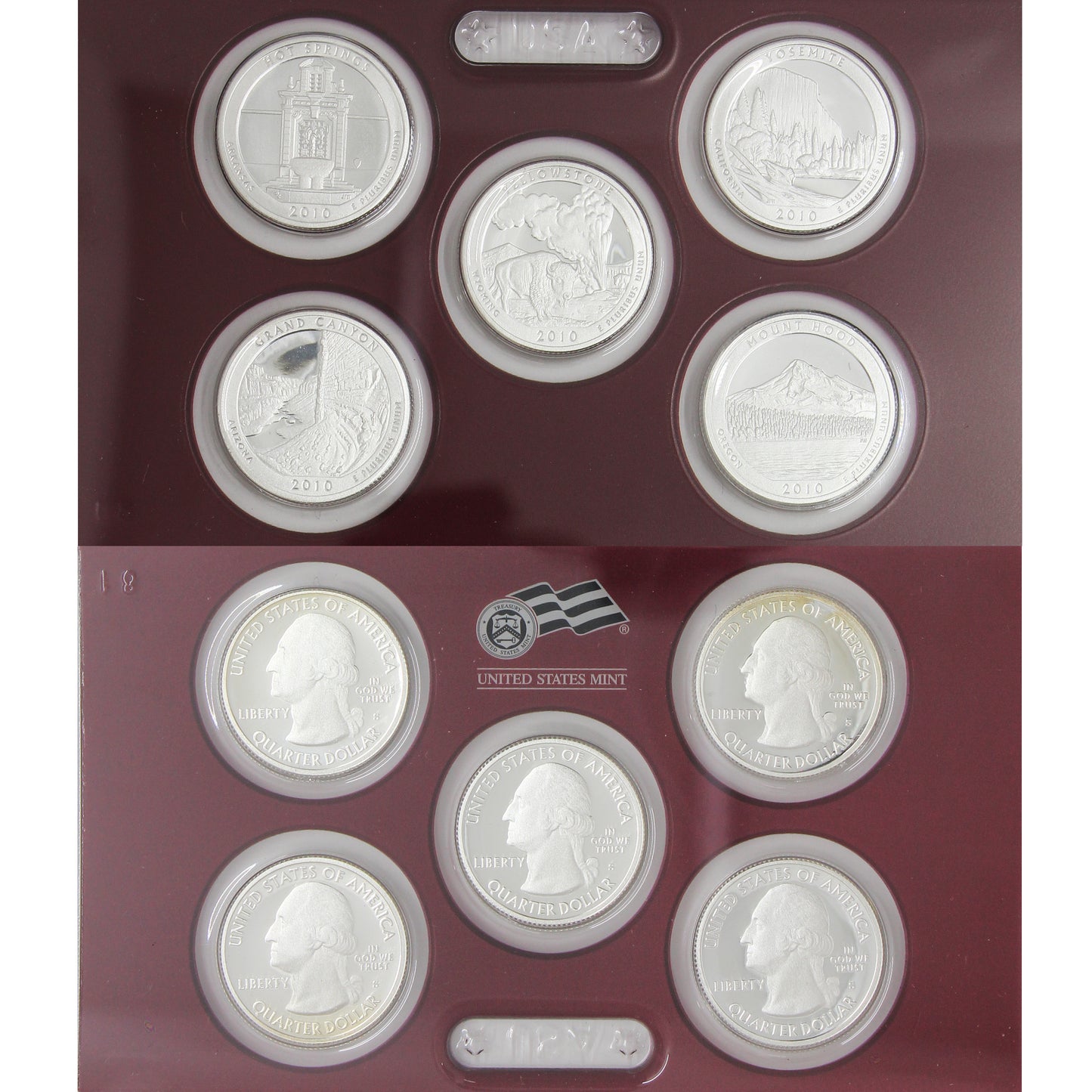 2010 S USA Silver Proof Set (Light issues)