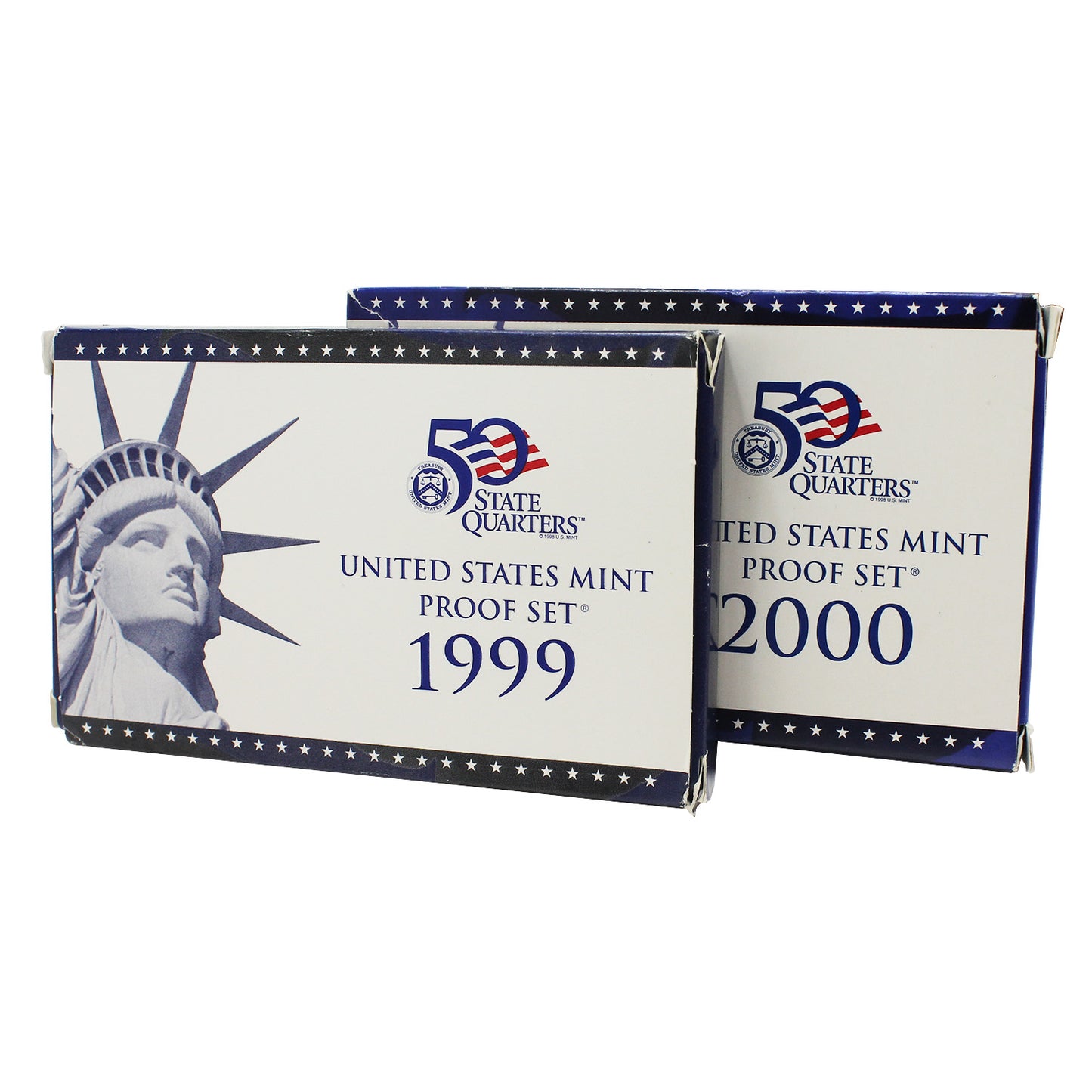Pair of 1999 & 2000 USA Mint Proof Sets, 2Pcs (Issues)